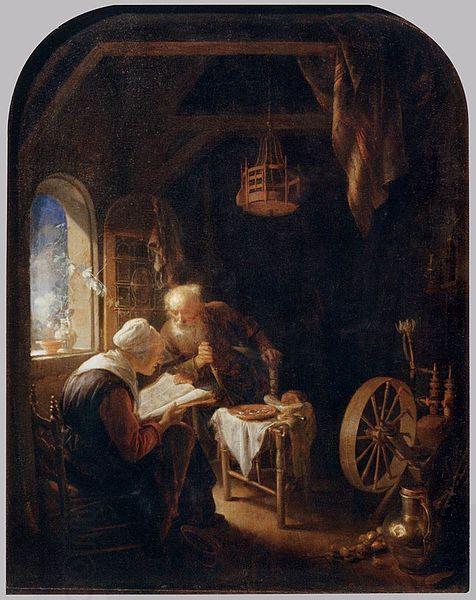 Gerard Dou Reading the Bible China oil painting art